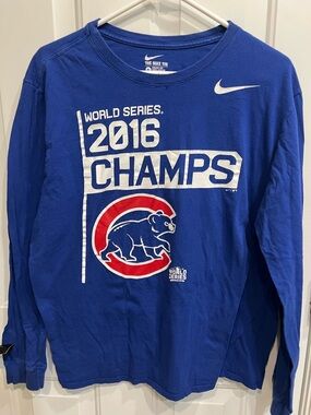 Nike 2016 World Series champs Chicago cubs long sleeve tee shirt